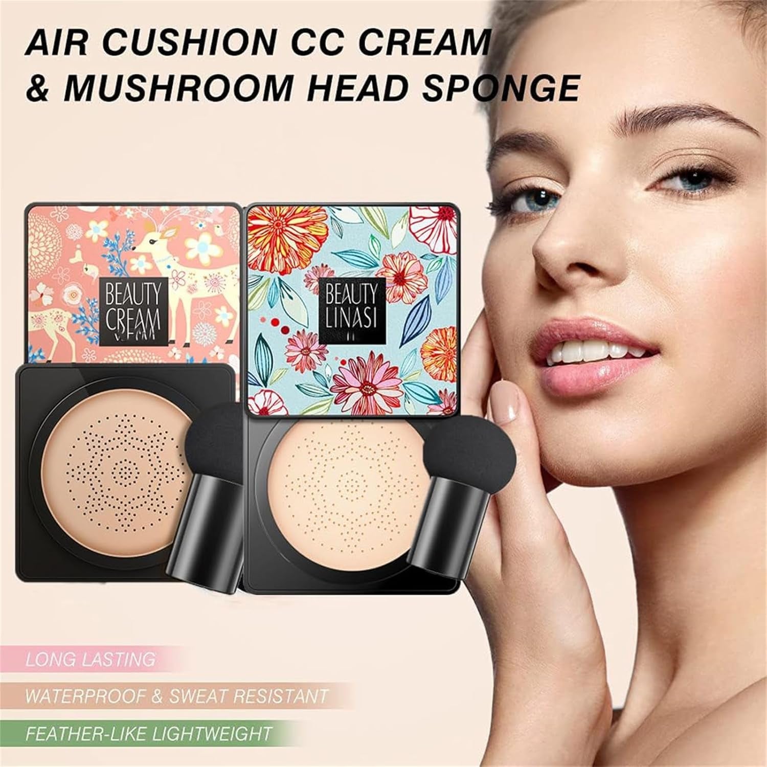 Beauty Linasi,Beauty Linasi Veze Clear Cover Beauty Cream (Natural, 1PCS)