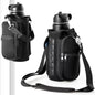 Magnetic Water Bottle Holder Gym Water Bottle Carrier Bag W/ Phone Pocket Handle Shoulder Strap 6 Built-In Magnets Water Bottle